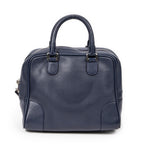 Handbag Medium Amazona 75 Navy Calfskin Leather