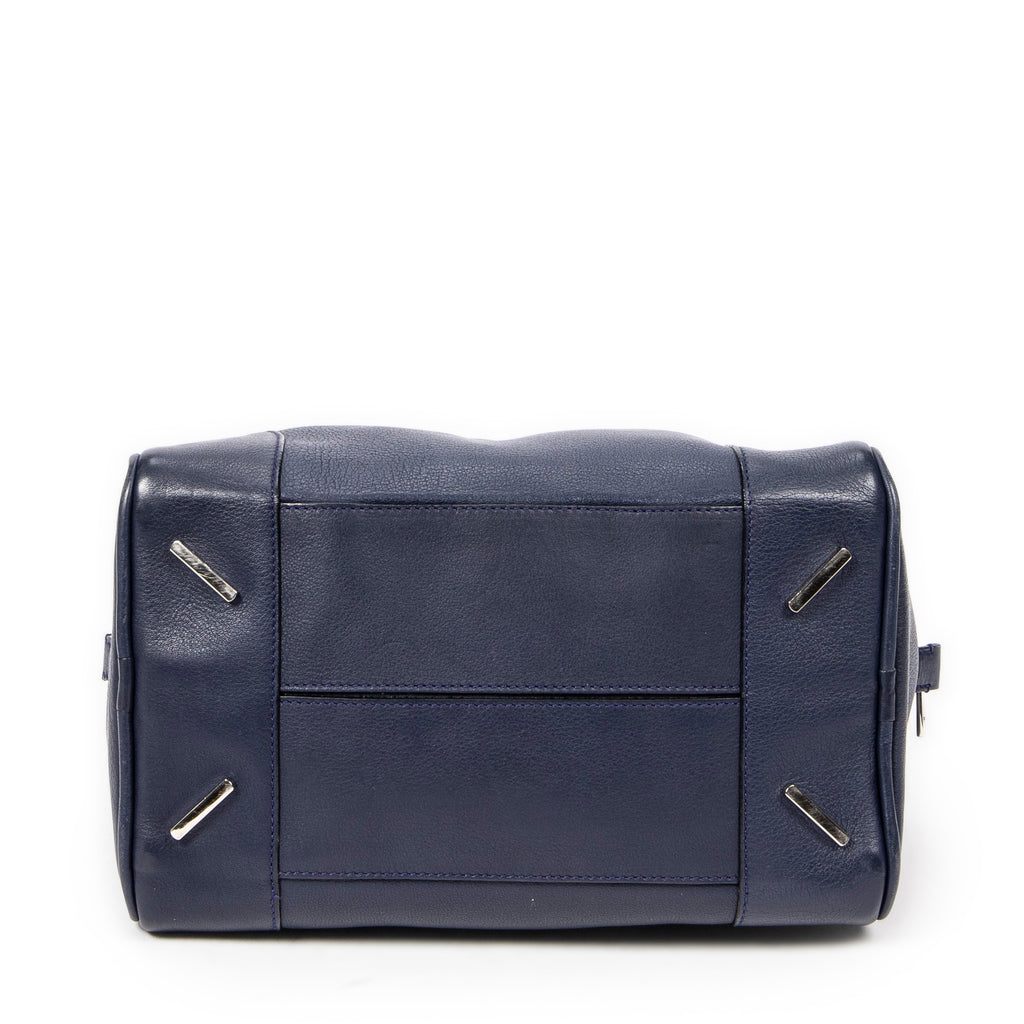 Handbag Medium Amazona 75 Navy Calfskin Leather