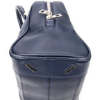 Bolso de mano mediano Amazona 75, piel de becerro, azul marino