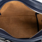Bolso de mano mediano Amazona 75, piel de becerro, azul marino