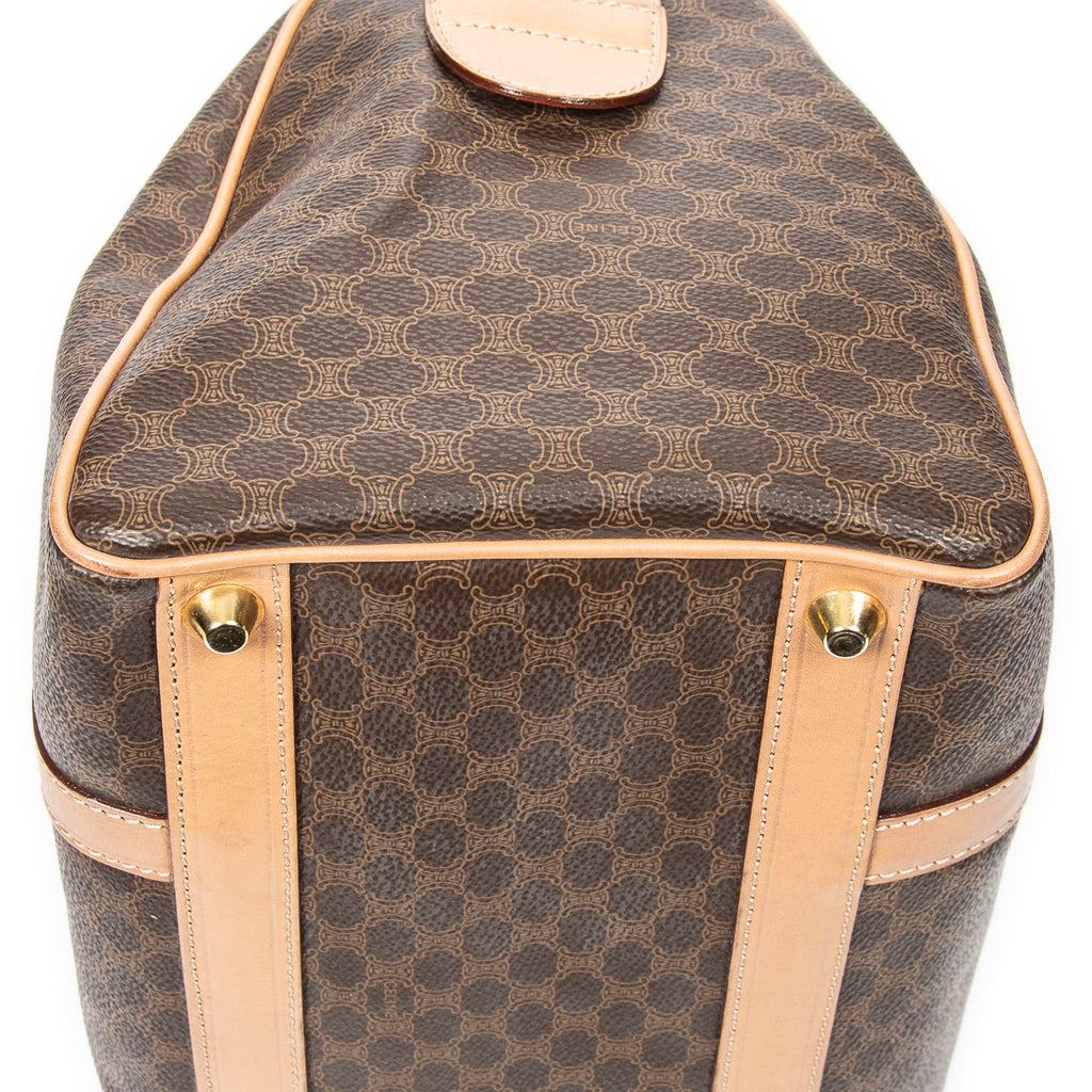 Handbag Vintage Small Boston Beige Macadam Coated Canvas