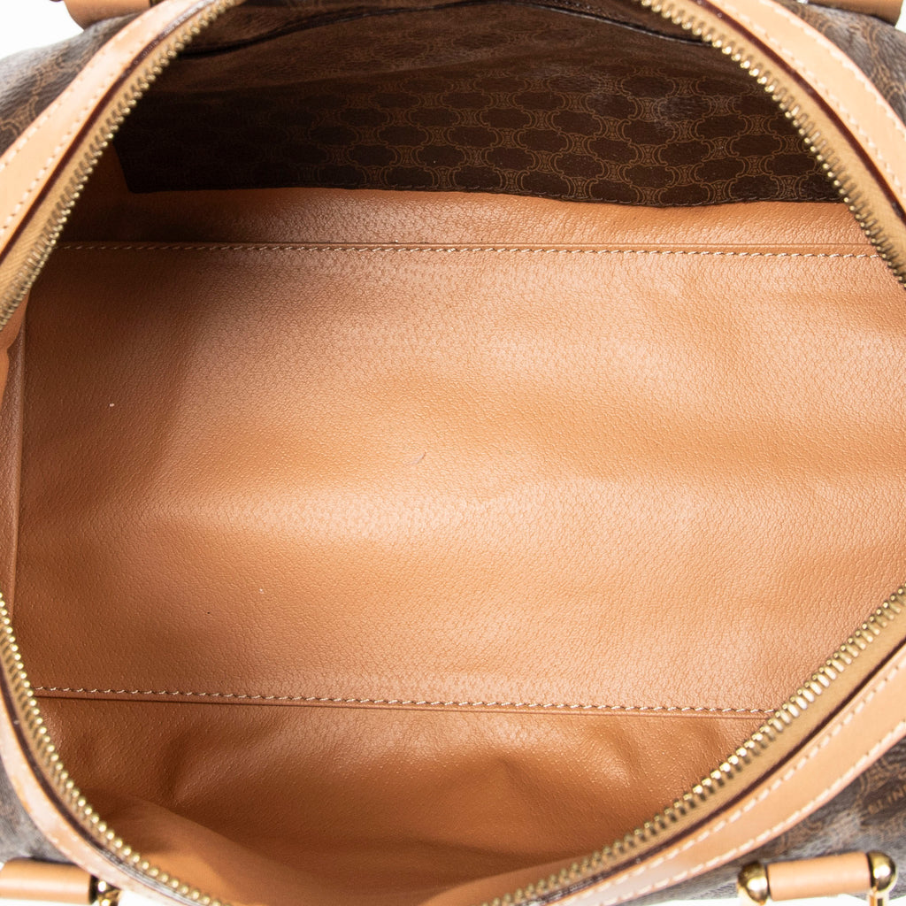 Handbag Vintage Small Boston Beige Macadam Coated Canvas