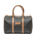 Travel Bag Vintage Medium Travel Boston Black Honeycomb Coated Canvas