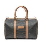 Travel Bag Vintage Medium Travel Boston Black Honeycomb Coated Canvas