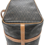 Travel Bag Vintage Medium Travel Boston Black Honeycomb Coated Canvas