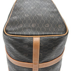 Travel Bag Vintage Medium Travel Boston Black Honeycomb Coated Canvas