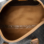 Travel Bag Vintage Medium Travel Boston Black Honeycomb Coated Canvas