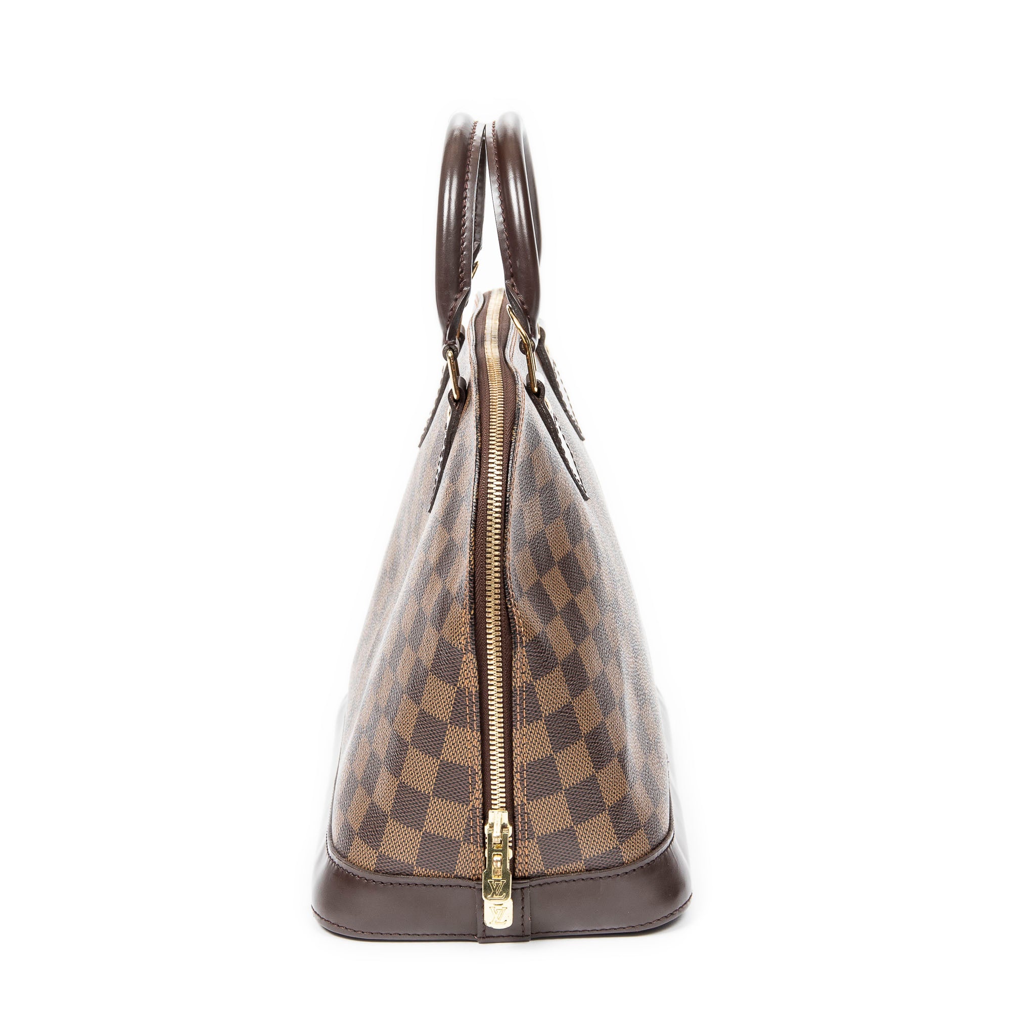Handbag Alma PM Brown Damier Ebene