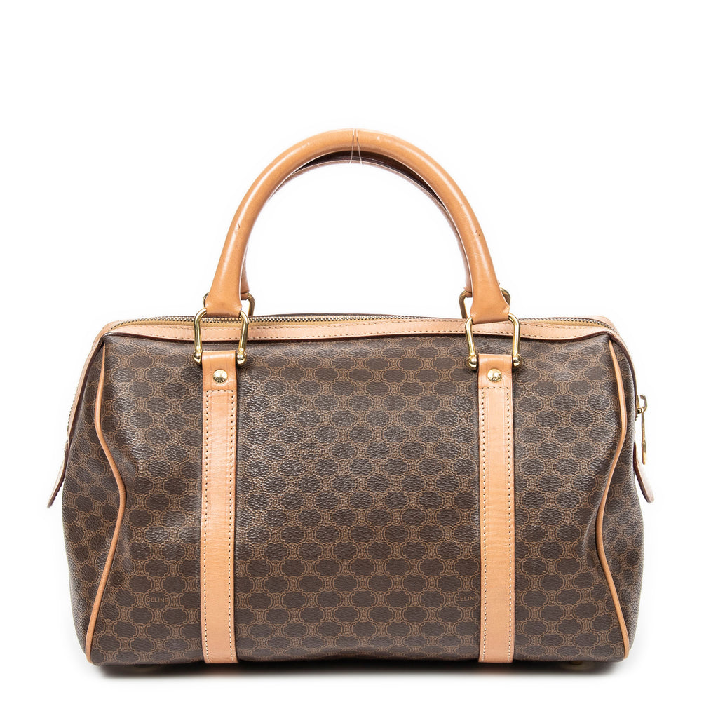 Handbag Vintage Small Boston Beige Macadam Coated Canvas