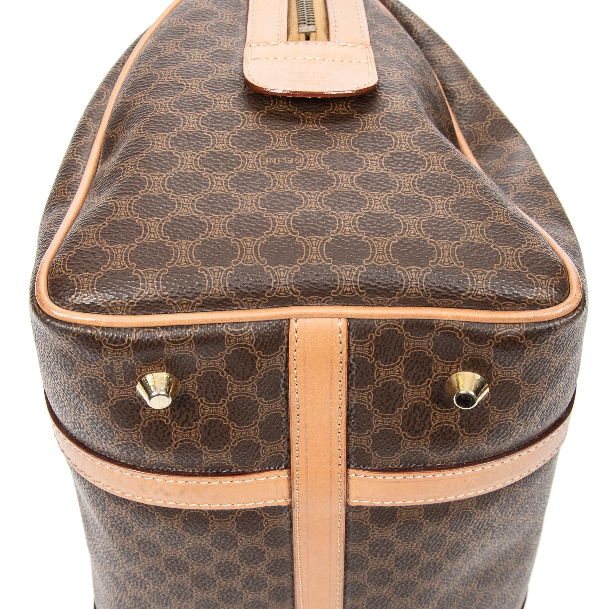 Handbag Vintage Small Boston Beige Macadam Coated Canvas