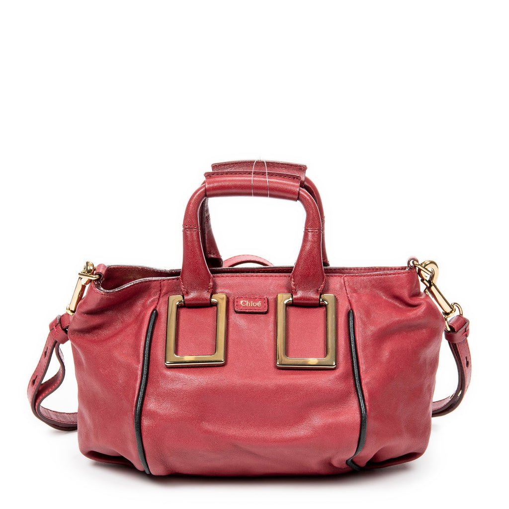 Handbag Mini Ethel Red Calfskin Leather