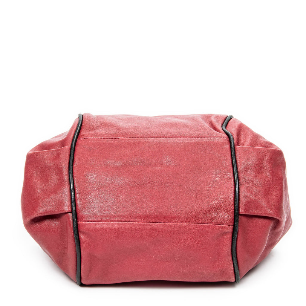 Handbag Mini Ethel Red Calfskin Leather