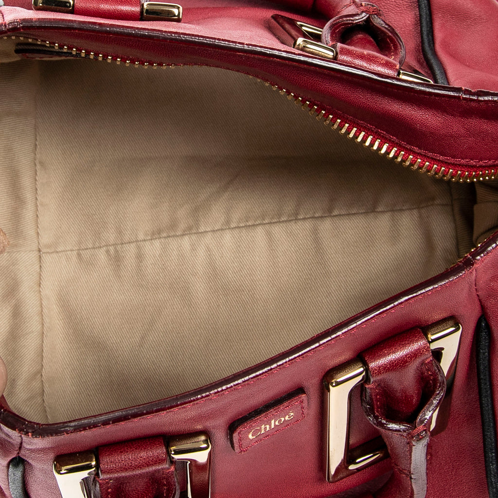 Handbag Mini Ethel Red Calfskin Leather