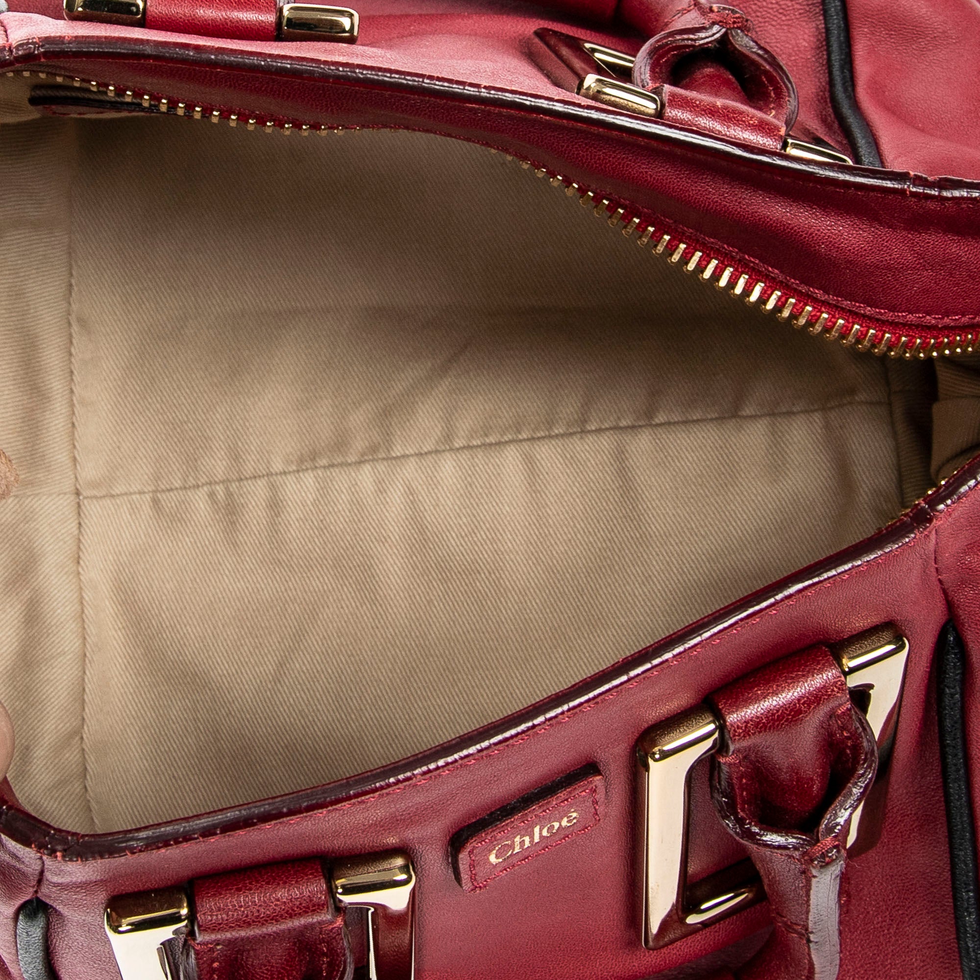 Handbag Mini Ethel Red Calfskin Leather