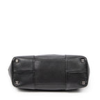 Handbag Anagram Open Tote Black Grained Calfskin Leather