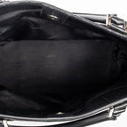 Handbag Anagram Open Tote Black Grained Calfskin Leather