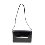 Shoulder bag Vintage Rectangular Flap Black Smooth Calfskin Leather