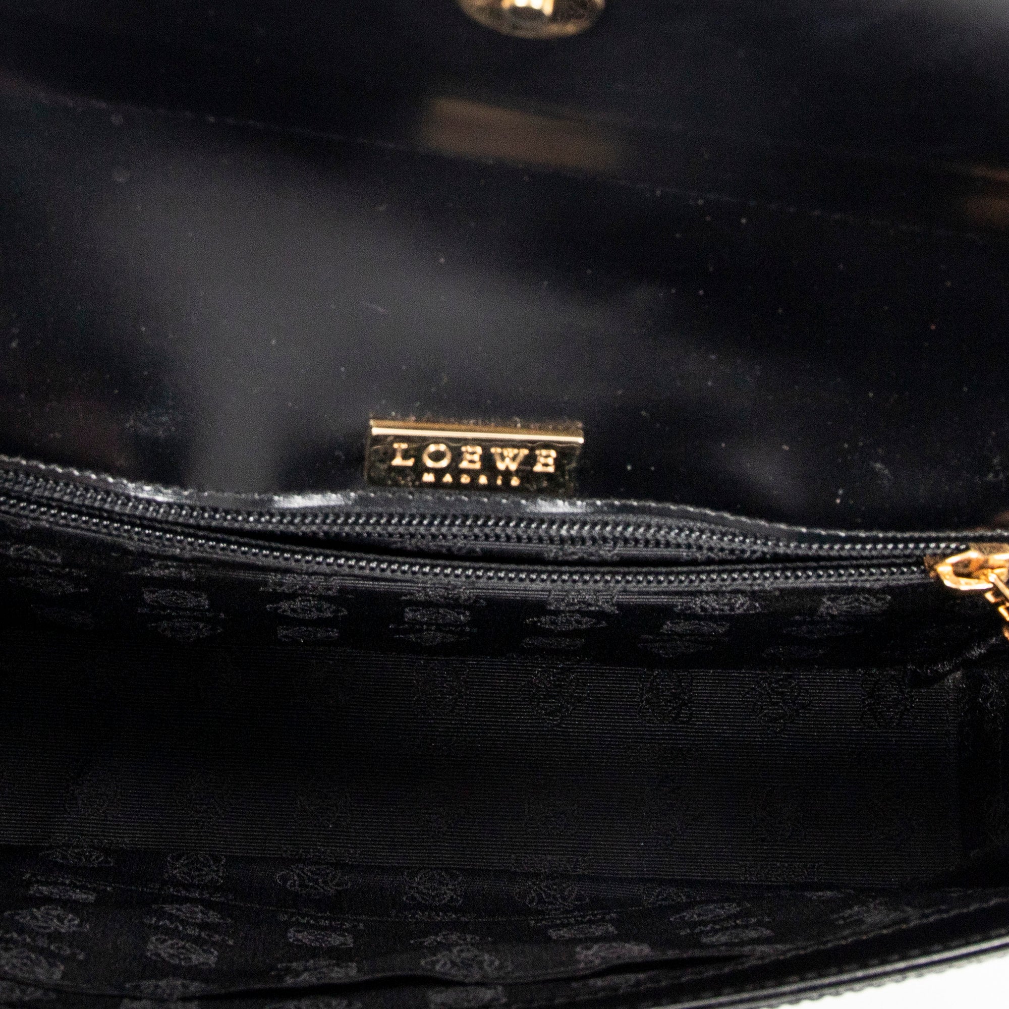 Shoulder bag Vintage Rectangular Flap Black Smooth Calfskin Leather