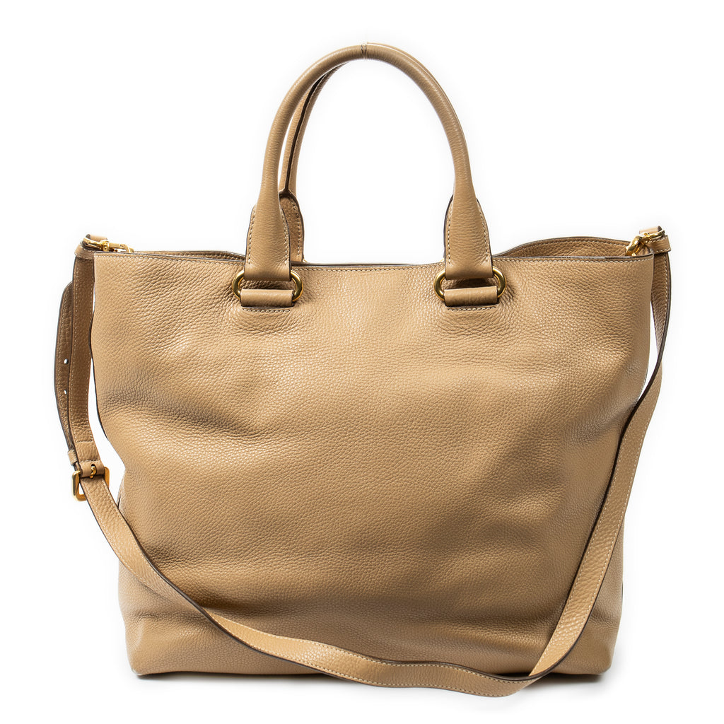 Shoulder bag Tall Shopping Tote Beige Vitello Daino Leather