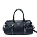 Handbag Horizontal Convertible Tote Navy Nylon Canvas