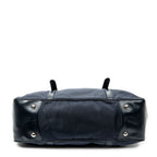 Handbag Horizontal Convertible Tote Navy Nylon Canvas