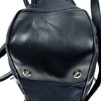 Handbag Horizontal Convertible Tote Navy Nylon Canvas