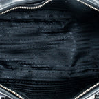 Handbag Horizontal Convertible Tote Navy Nylon Canvas