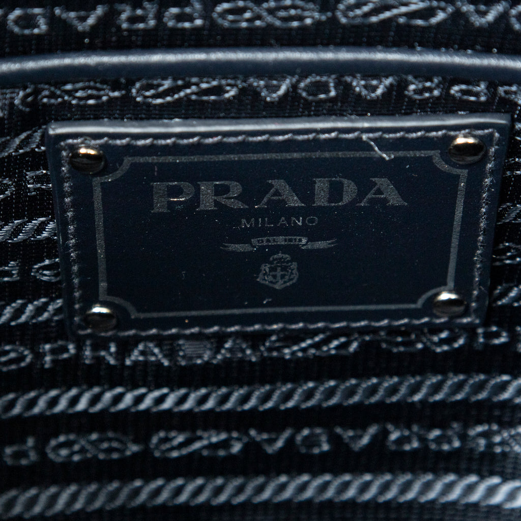 Handbag Horizontal Convertible Tote Navy Nylon Canvas