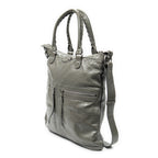 Shoulder bag Large Classic Square Carryall Grey Distressed Calfskin Leather