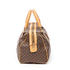 Handbag Vintage Small Boston Brown Macadam Coated Canvas