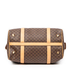 Handbag Vintage Small Boston Brown Macadam Coated Canvas