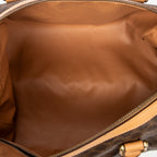 Handbag Vintage Small Boston Brown Macadam Coated Canvas