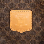 Handbag Vintage Small Boston Brown Macadam Coated Canvas