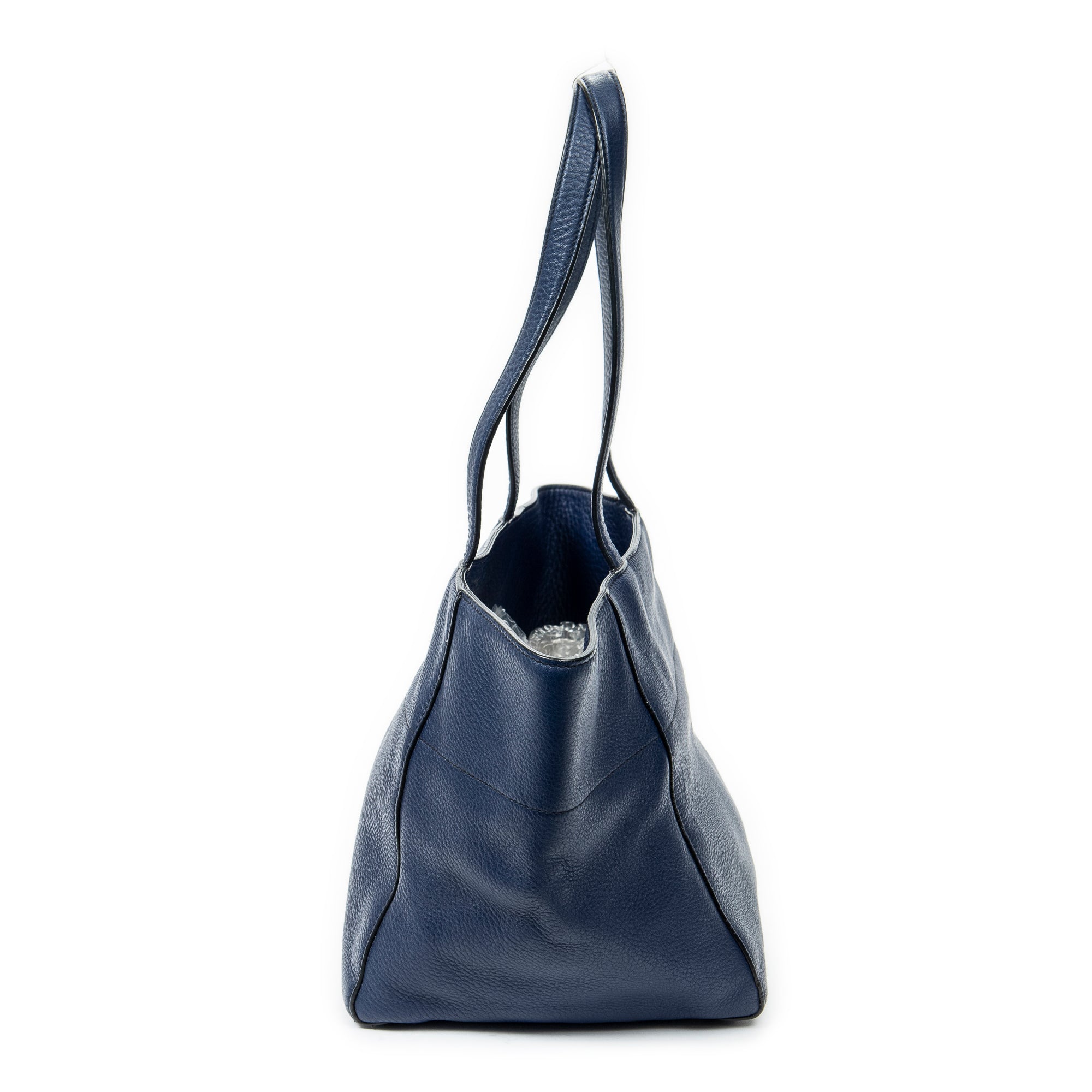Shoulder bag Small Trapeze Shopper Navy Vitello Phenix Leather
