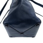 Shoulder bag Small Trapeze Shopper Navy Vitello Phenix Leather