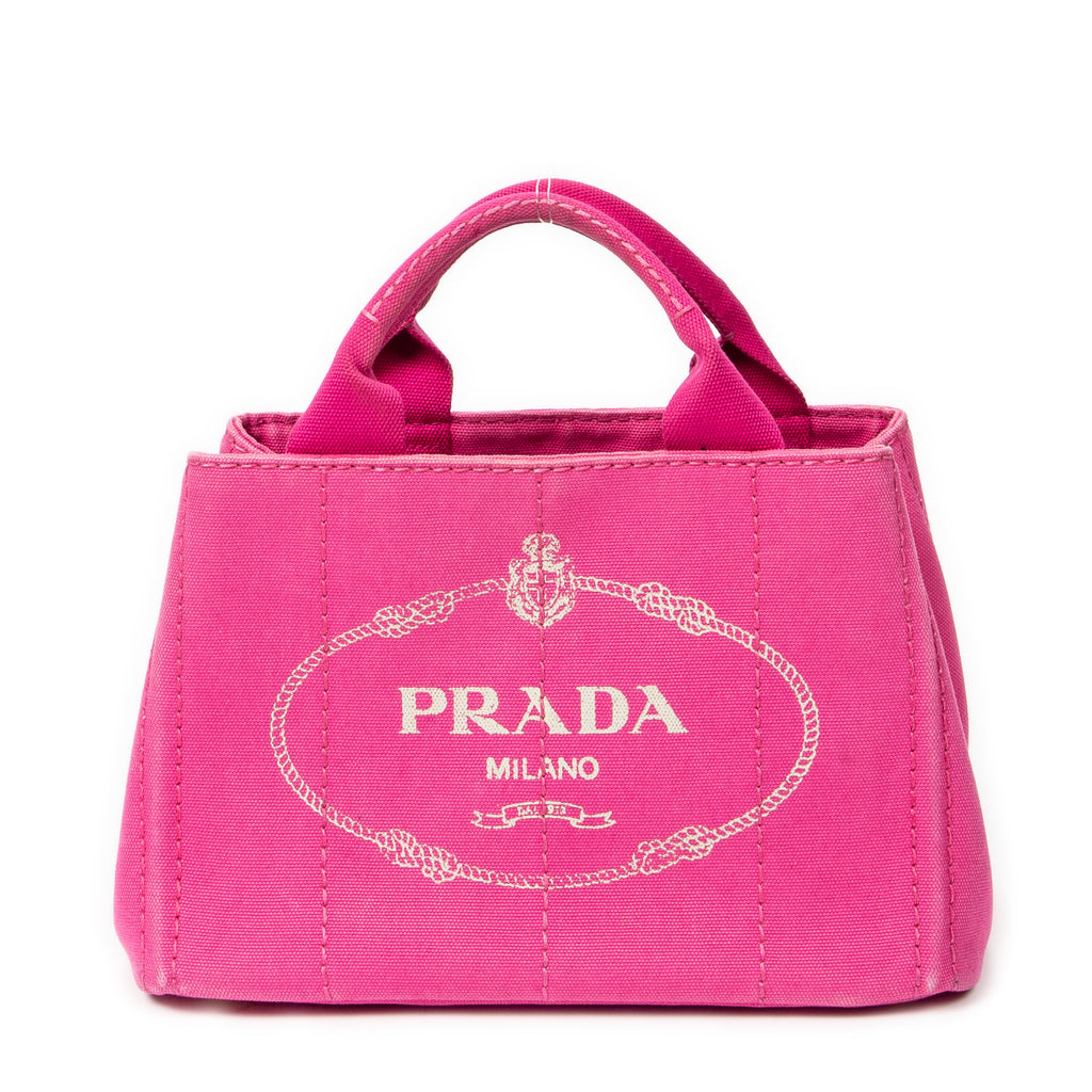 Handbag Small Canapa Tote Pink Canapa Canvas