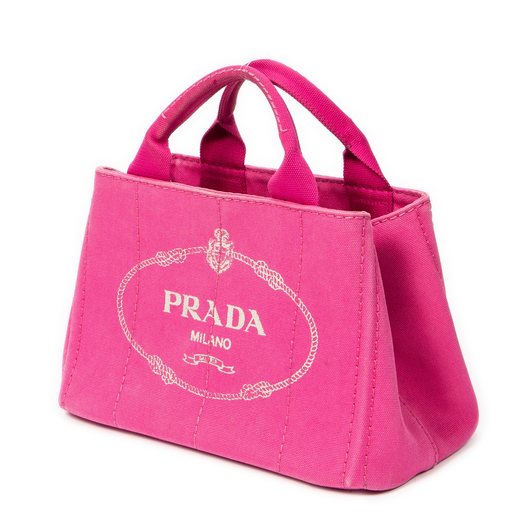 Handbag Small Canapa Tote Pink Canapa Canvas