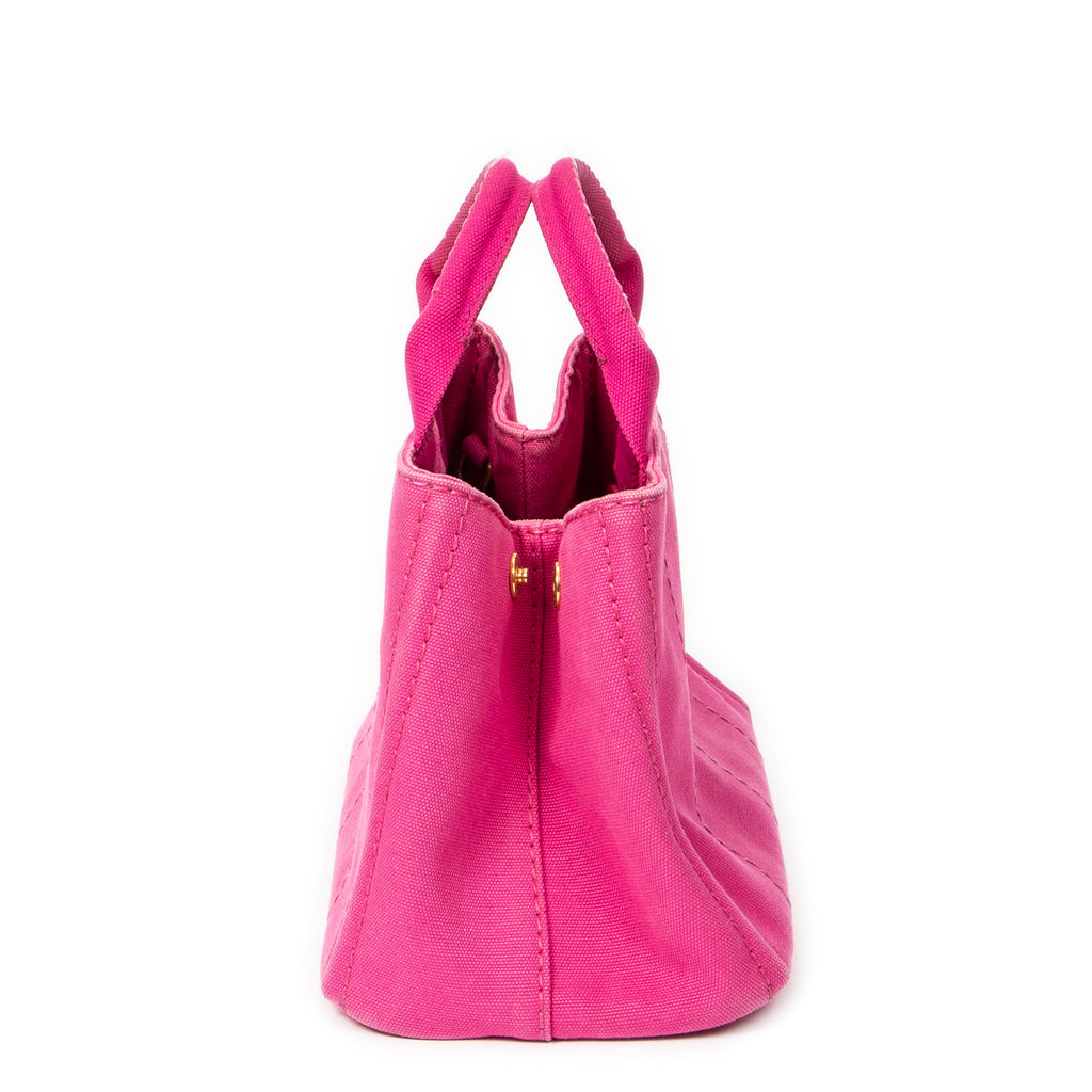 Handbag Small Canapa Tote Pink Canapa Canvas
