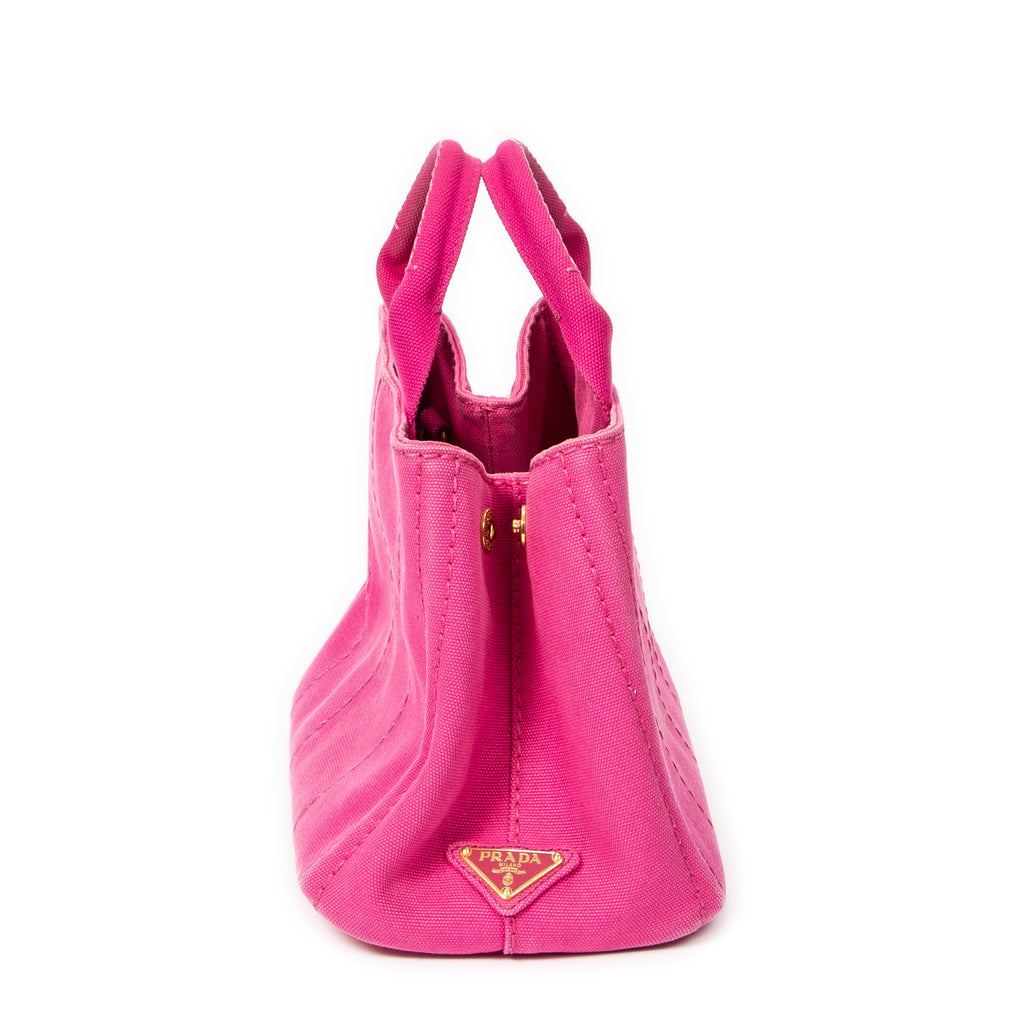 Handbag Small Canapa Tote Pink Canapa Canvas