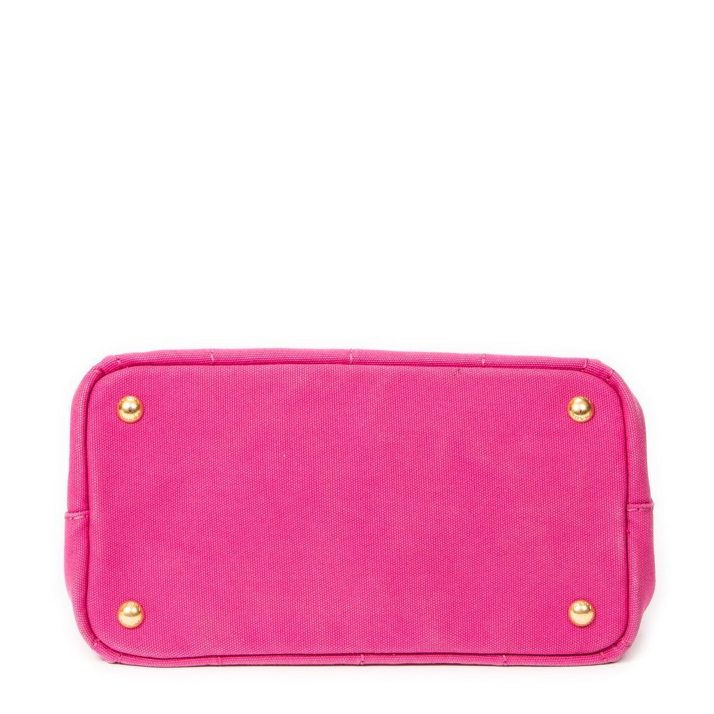 Handbag Small Canapa Tote Pink Canapa Canvas