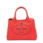 Handbag Small Canapa Tote Red Canapa Canvas