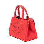 Handbag Small Canapa Tote Red Canapa Canvas