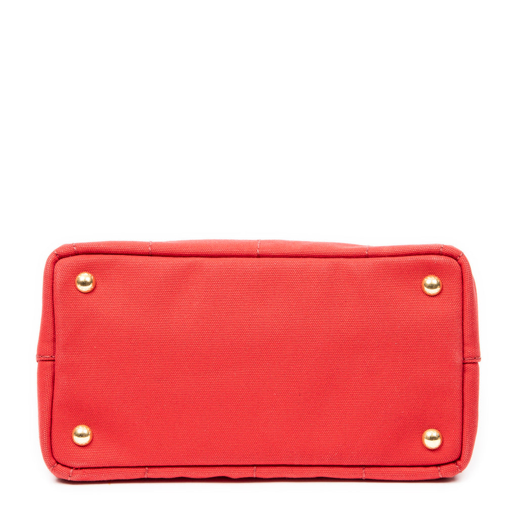 Handbag Small Canapa Tote Red Canapa Canvas