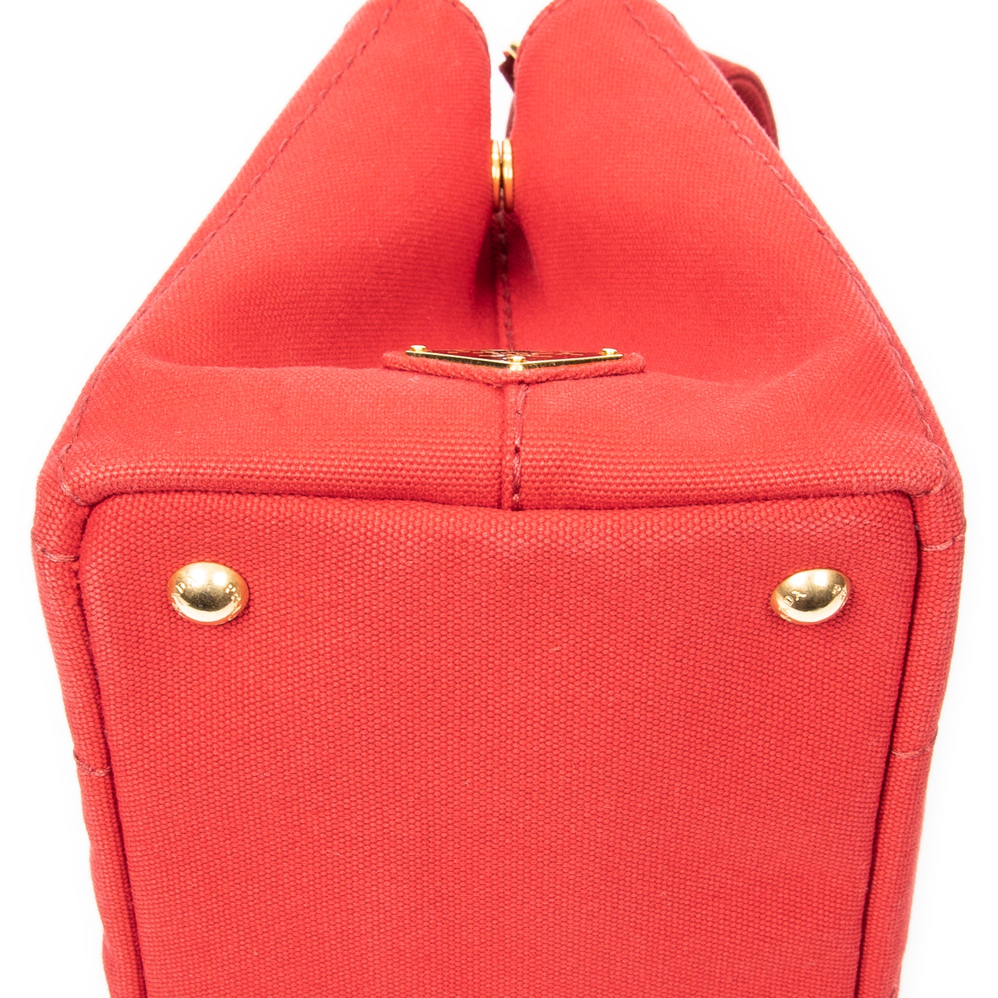 Handbag Small Canapa Tote Red Canapa Canvas