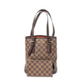 Bolso de hombro Marais en lona Damier Ebene marrón