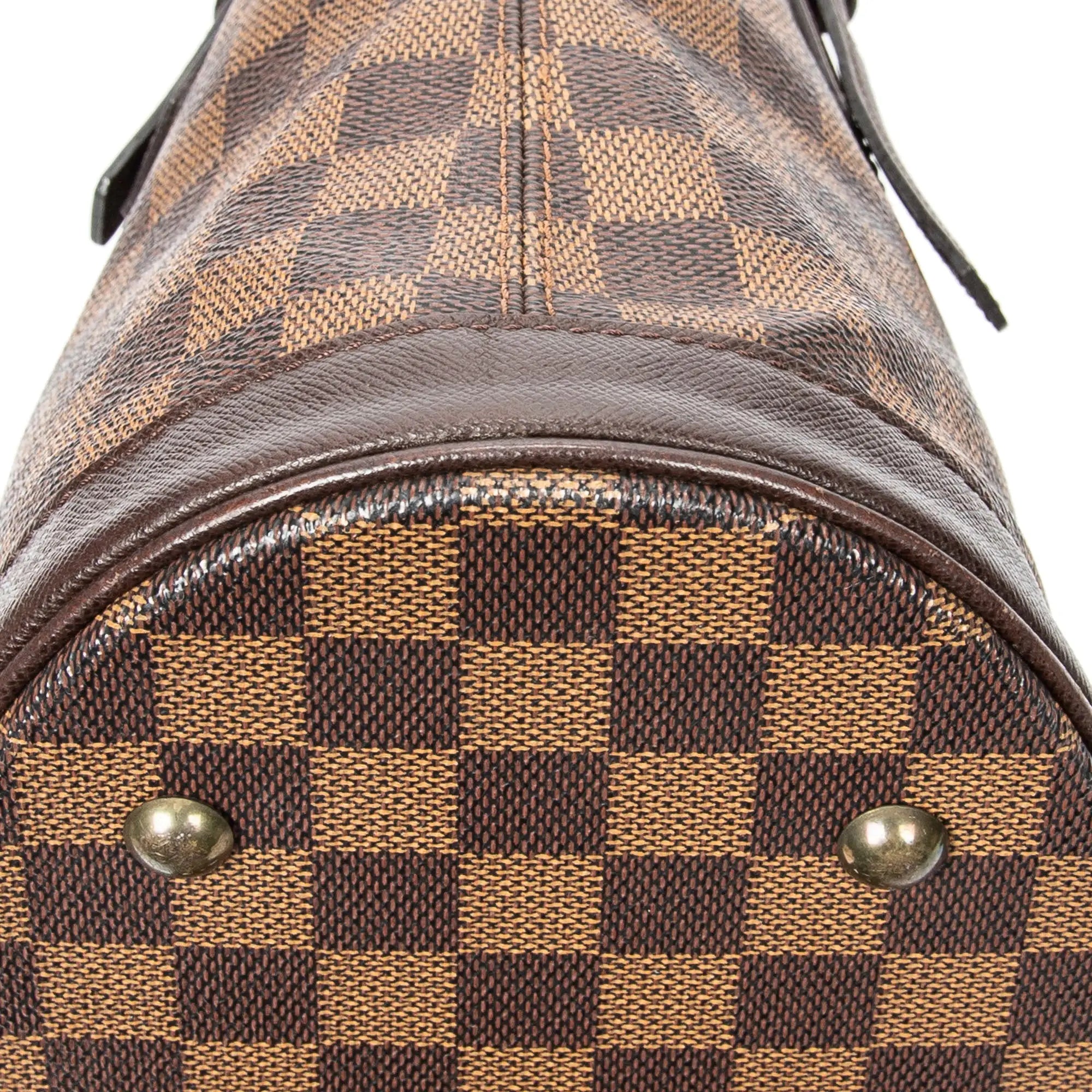Bolso de hombro Marais en lona Damier Ebene marrón