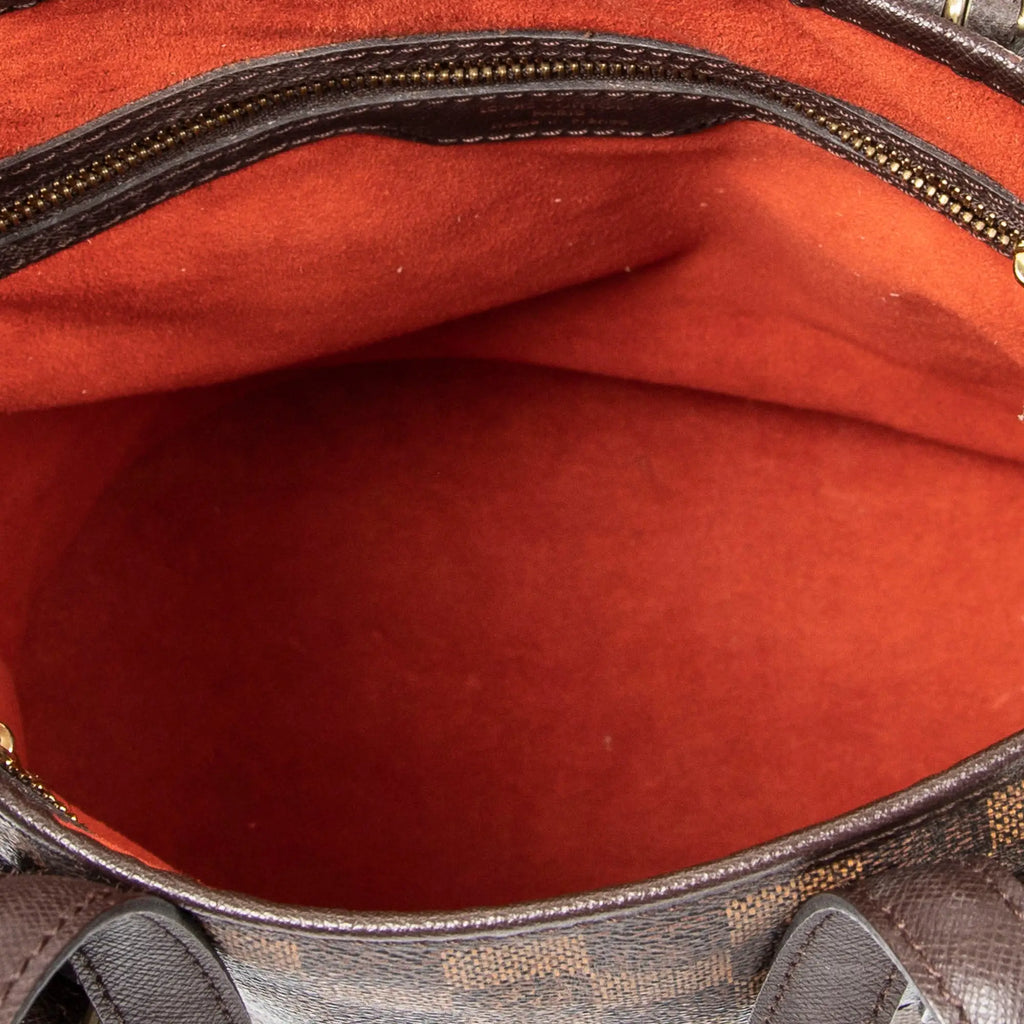 Bolso de hombro Marais en lona Damier Ebene marrón