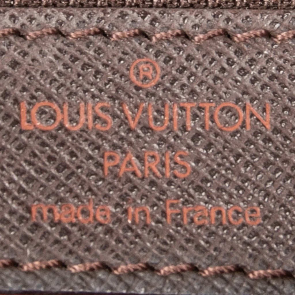 Bolso de hombro Marais en lona Damier Ebene marrón