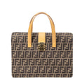 Handbag Vintage Pushlock Business Bag Brown Zucca Canvas
