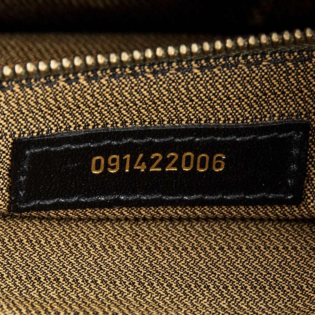 Handbag Vintage Pushlock Business Bag Brown Zucca Canvas